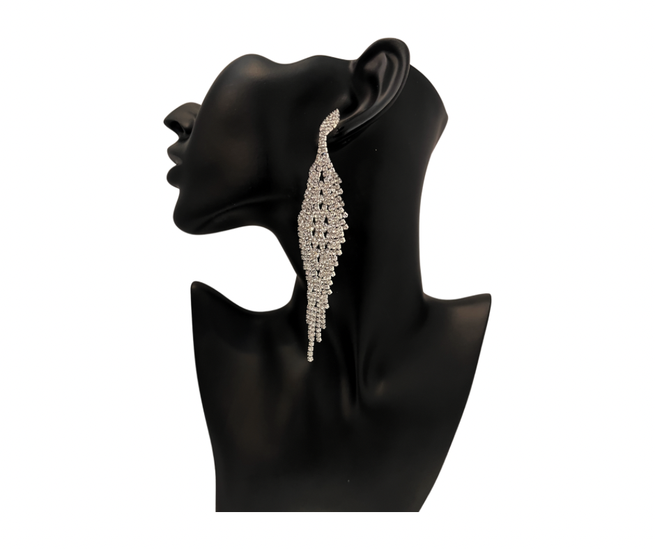 Silver Crystal Earrings