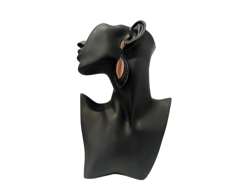 Black Wood Earrings