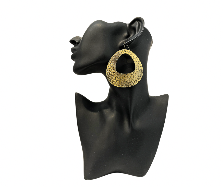 Gold Texture Hoops