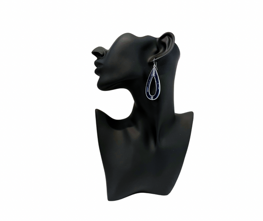 Dark Blue Diamond Earrings