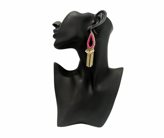 Pink Suede Earrings