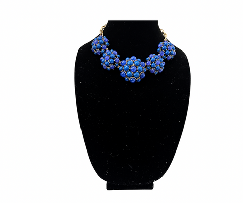 Royal Blue Pebble Necklace