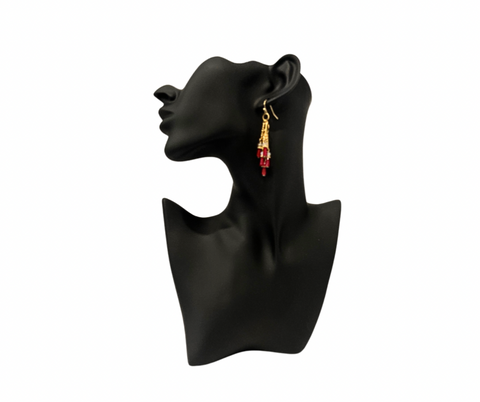Garnet Gold Earring