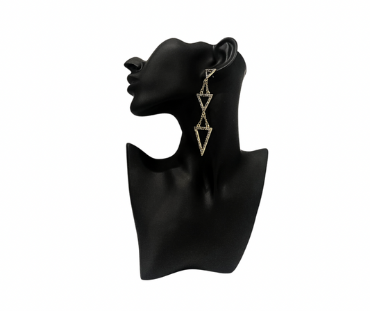 Triangle Gem Earrings