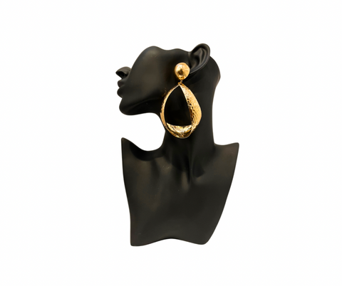 Large Gold Texture Earring