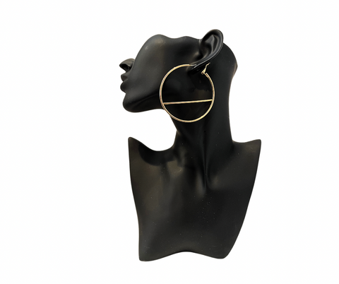 Circle Line Gold Hoops