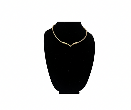 Gold Tone Faux Diamond Necklace