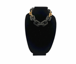 Matte Black Gold Necklace