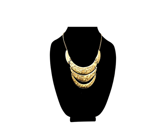 Gold Hammered Necklace