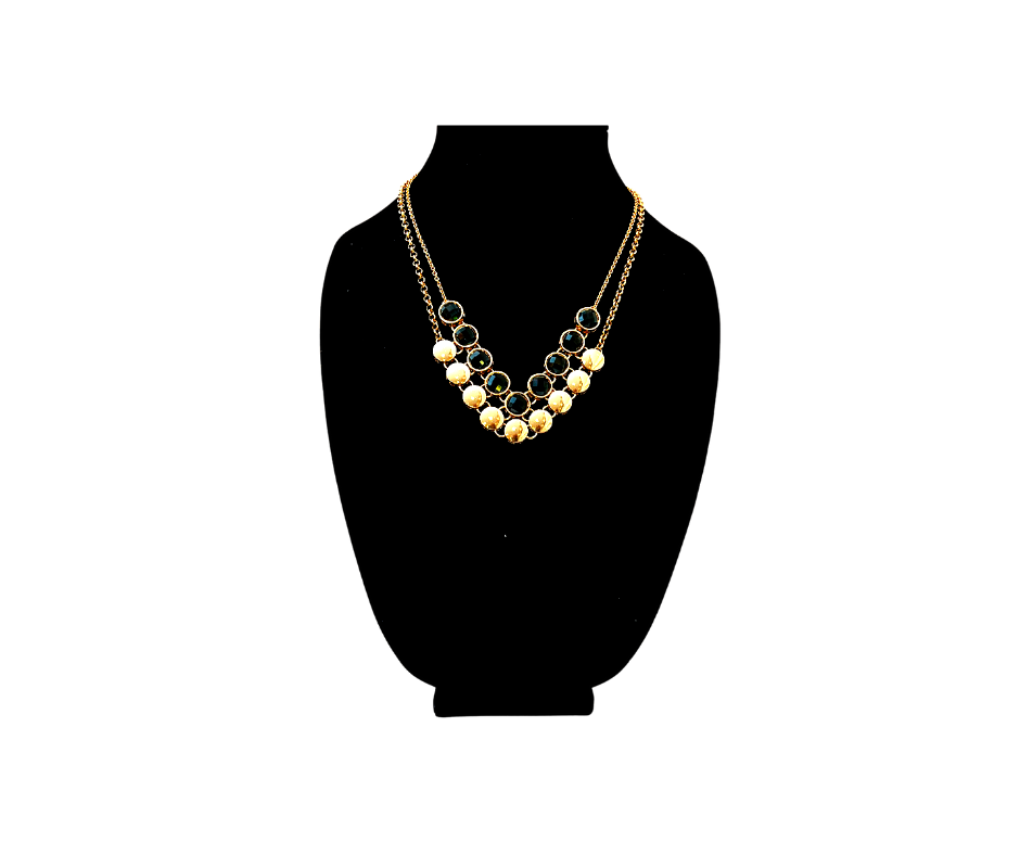 Black and Cream Necklace