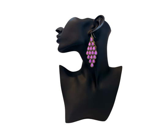 Purple Drop Earrings