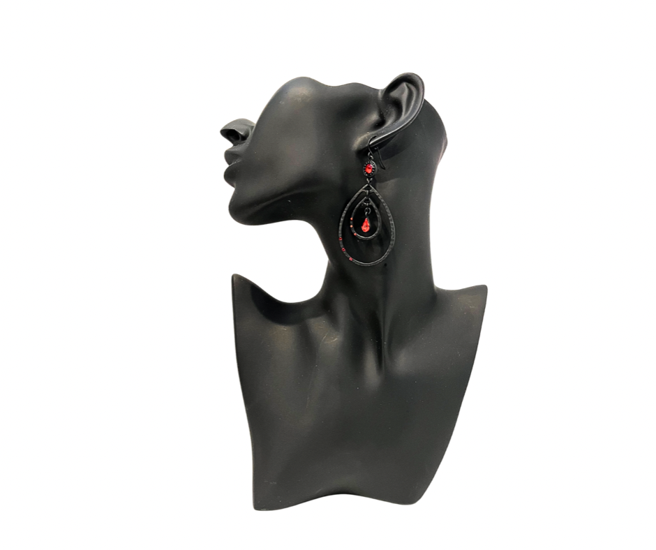 Red and Black Earrings