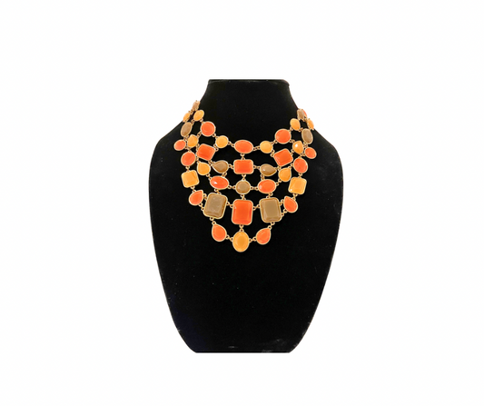 Tri-Color Bib Necklace