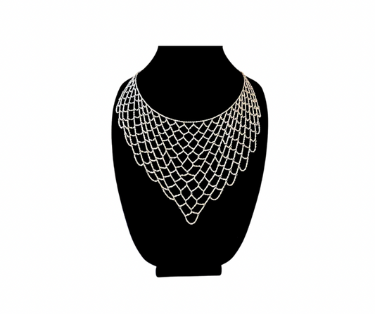 Silver Bib Necklace