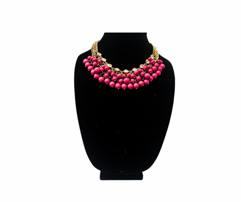 Pink Faux Diamond Necklace