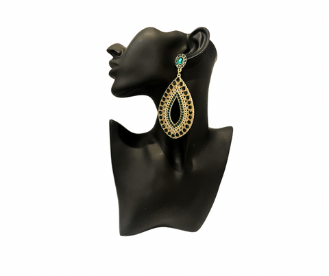 Emerald Green Jewel Earrings