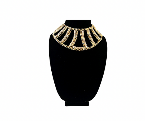 Gold Dazzle Collar Necklace