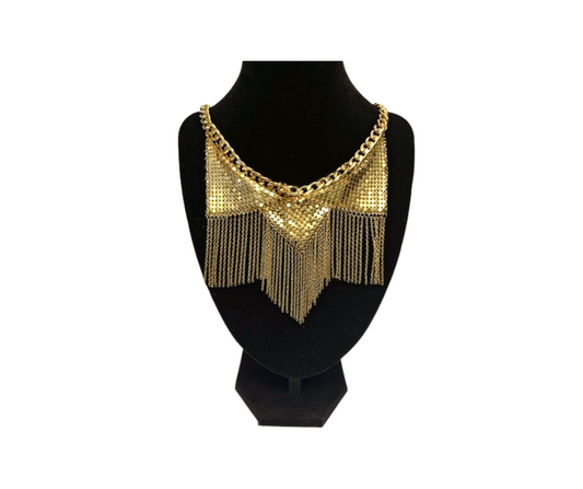 Gold Shimmer Statement Necklace