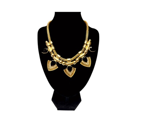 Black and Gold Goddess Necklace